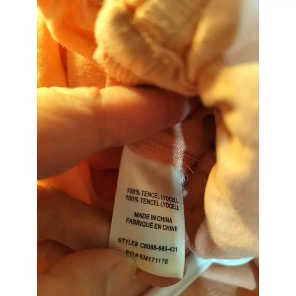 3535) Anthropologie Cloth & Stone Pink Tie Dye Tencel Jumpsuit Size Large